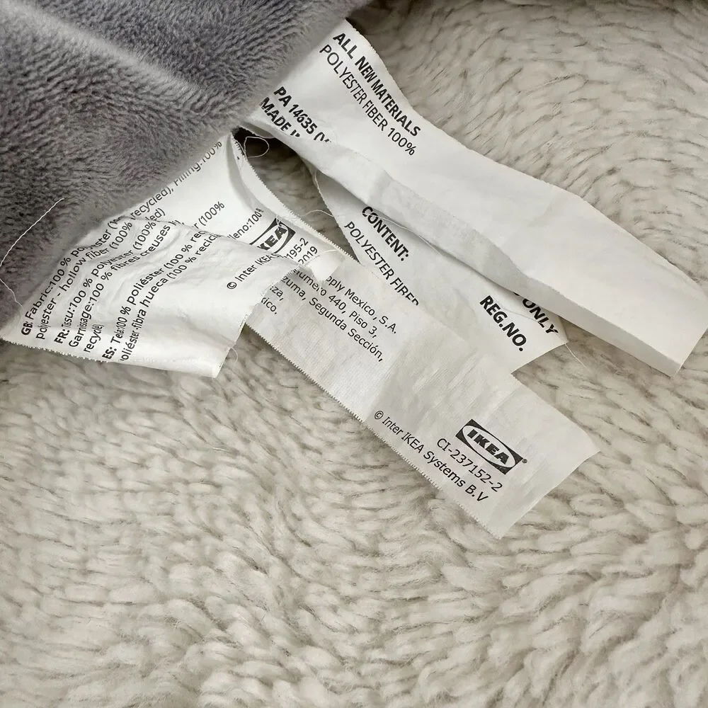 IKEA Genomblot Dolphin Plush Stuffed Animal Toy Gray White 2019